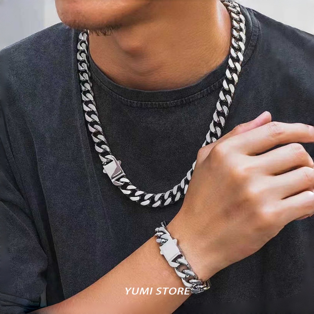 Cuban Link Chain 12Mm - Цепочка на шею из титановой стали