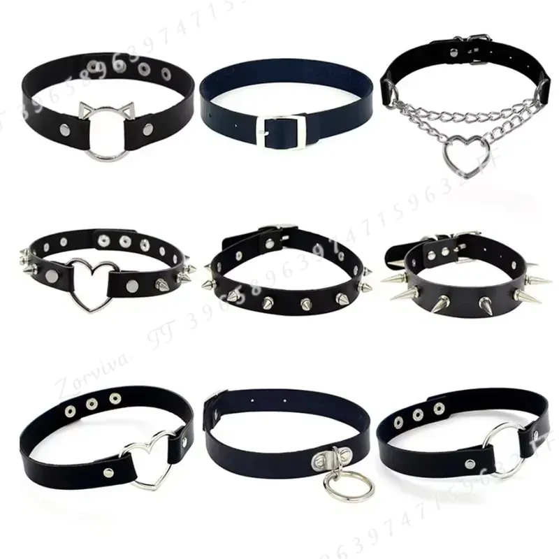 Харадзюку панк-рок готический  – обзор и цена Goth Punk Spike Choker