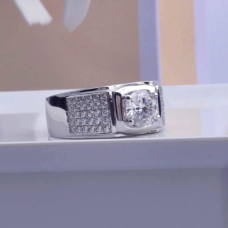 Новое мужское кольцо с четырьм – обзор и цена Moissanite Engagement Ring 1 Carat