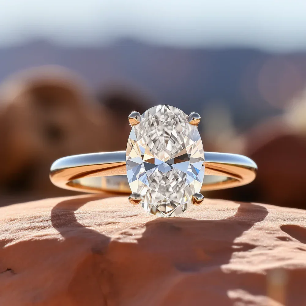 Обручальные кольца с муассанит – обзор и цена Moissanite Engagement Ring 1 Carat