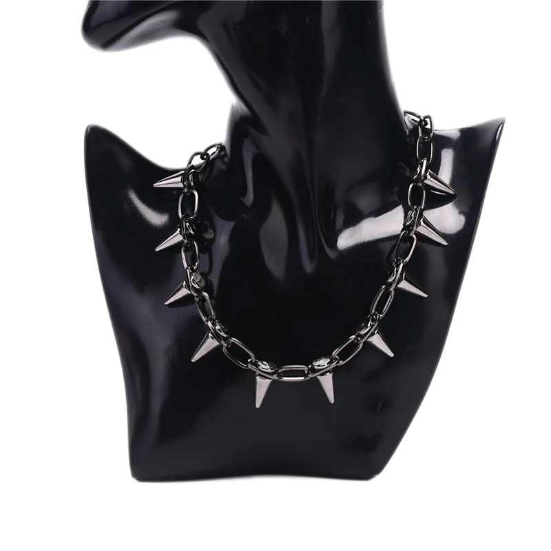Готический байкерский ожерелье – обзор и цена Goth Punk Spike Choker