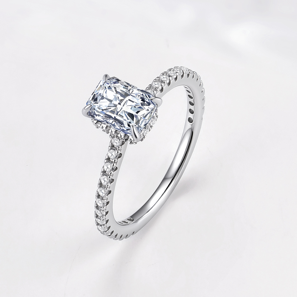 Кольцо из стерлингового серебр – обзор и цена Moissanite Engagement Ring 1 Carat