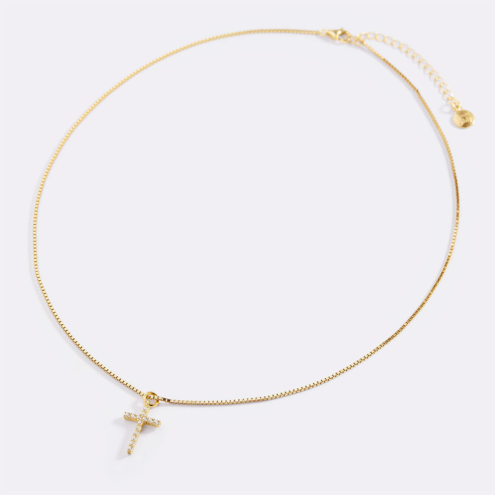 Ожерелье с крестом, инкрустиро – обзор и цена Cross Pendant Necklace Gold