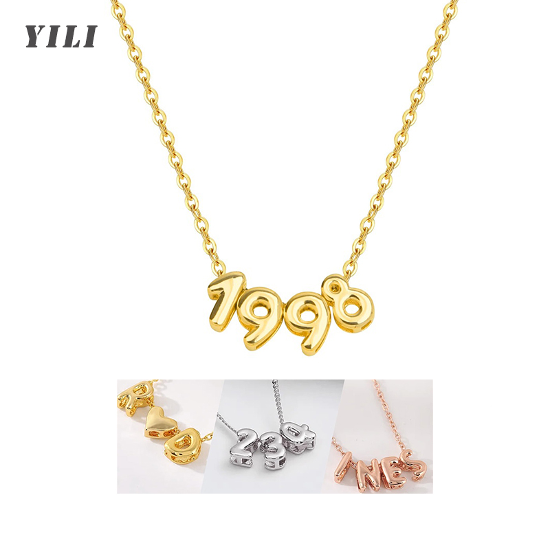 Персонализированное 3D-колье с – обзор и цена Initial Letter Necklace 18K Gold