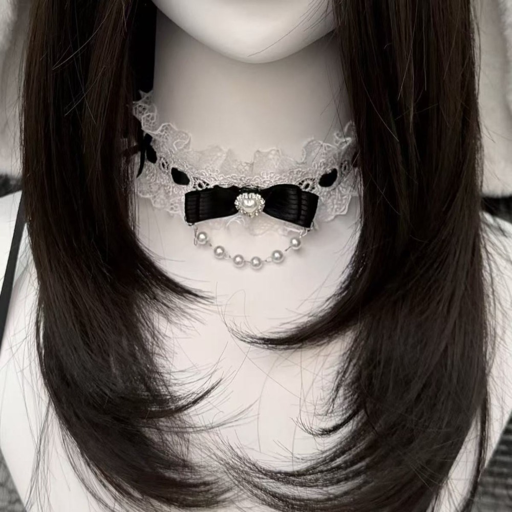 Модное кружевное колье-чокер с – обзор и цена Pearl Choker Necklace Vintage