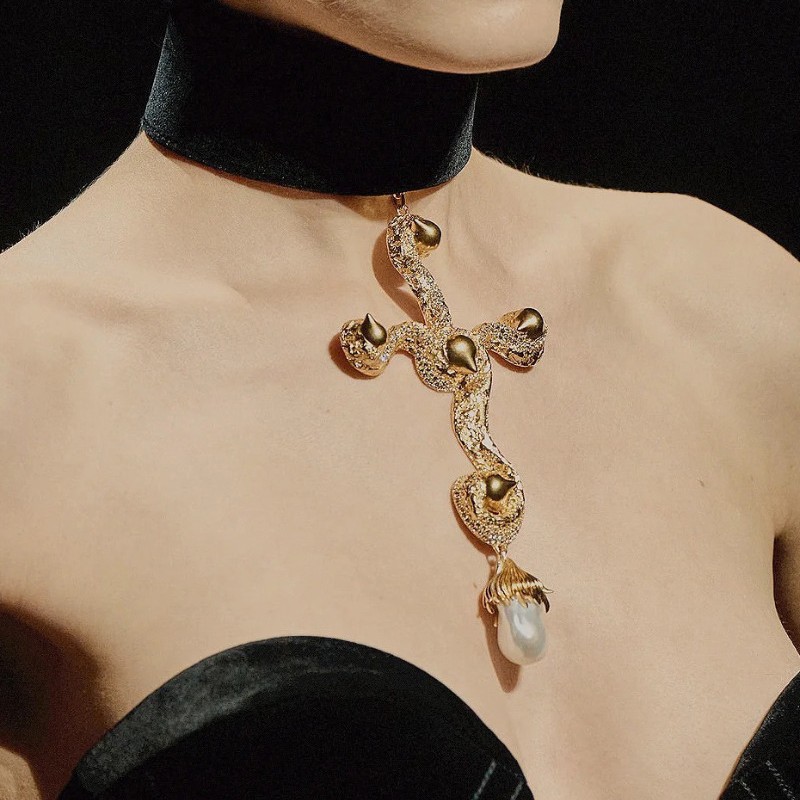 Винтажное преувеличенное ожере – обзор и цена Pearl Choker Necklace Vintage