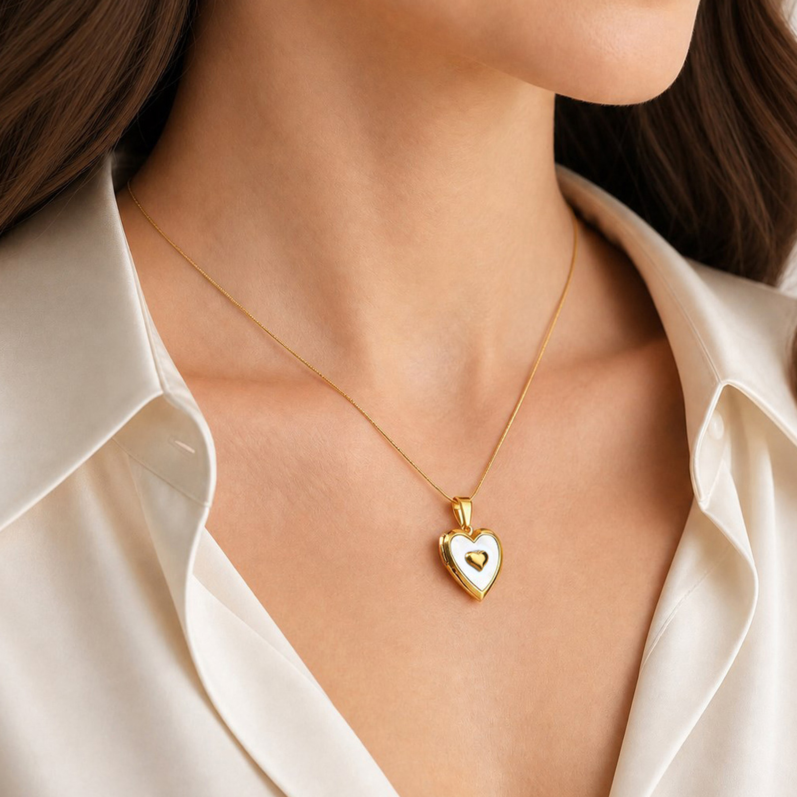 Индивидуальное ожерелье с подв – обзор и цена Heart Locket Necklace Photo