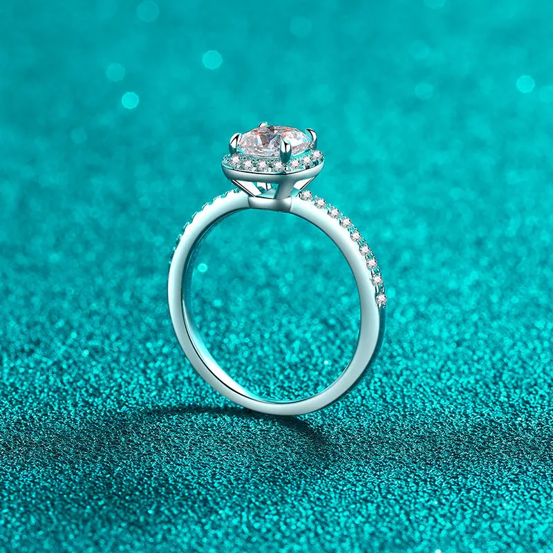 Кольцо из стерлингового серебр – обзор и цена Moissanite Engagement Ring 1 Carat