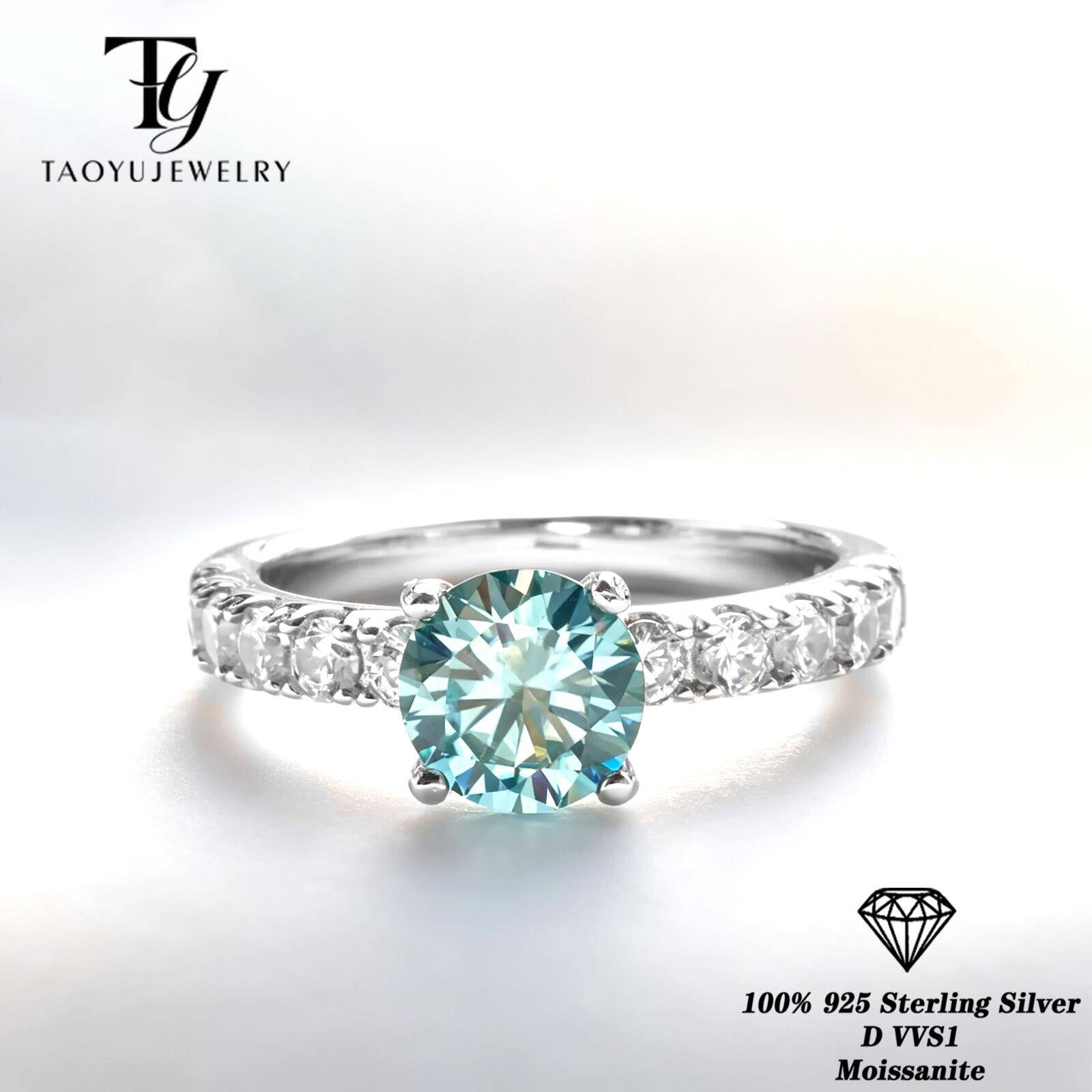 Классическое кольцо с муассани – обзор и цена Moissanite Engagement Ring 1 Carat