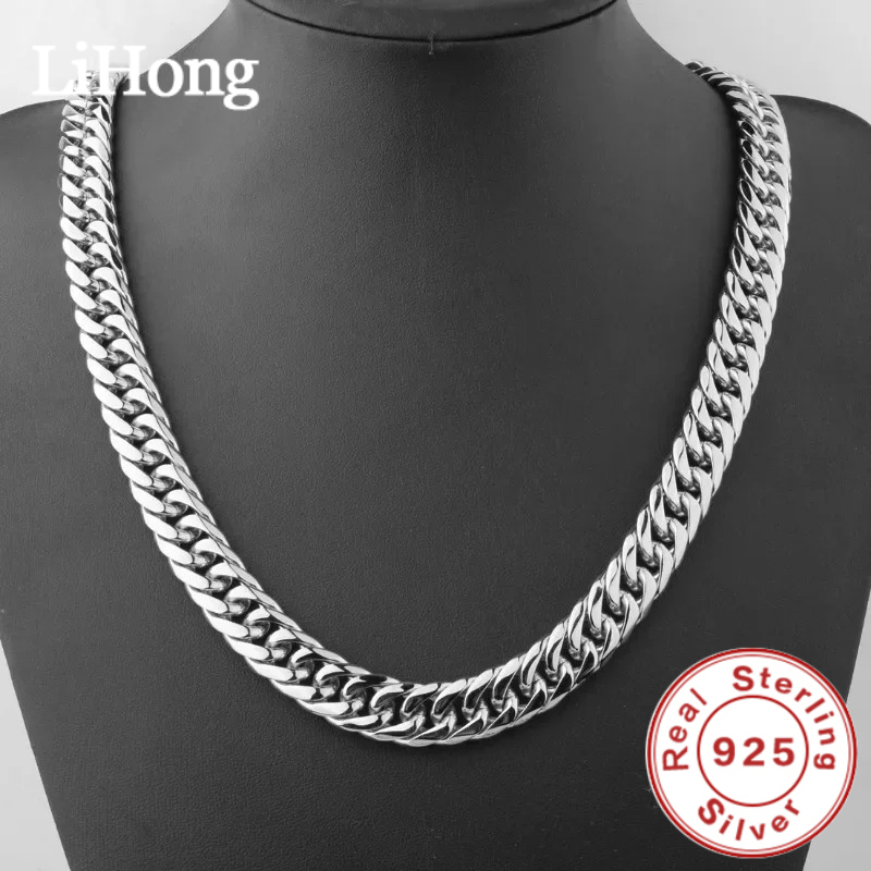 Серебряная цепочка 925 пробы,  – обзор и цена Cuban Link Chain 12Mm