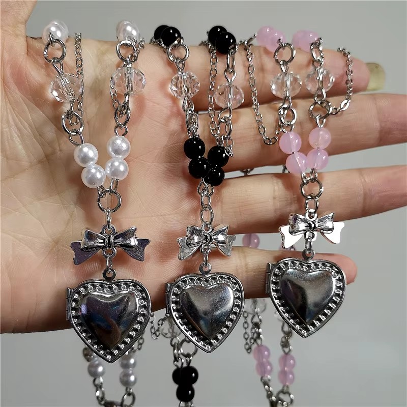 Готический Y2K сердце медальон – обзор и цена Heart Locket Necklace Photo