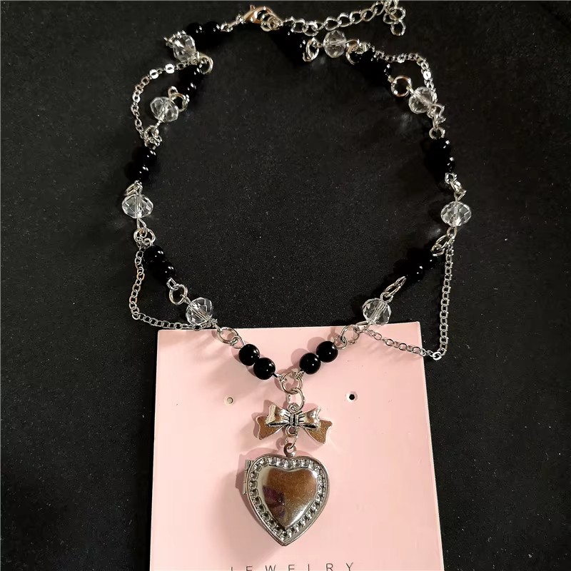 Готический Y2K сердце медальон – обзор и цена Heart Locket Necklace Photo