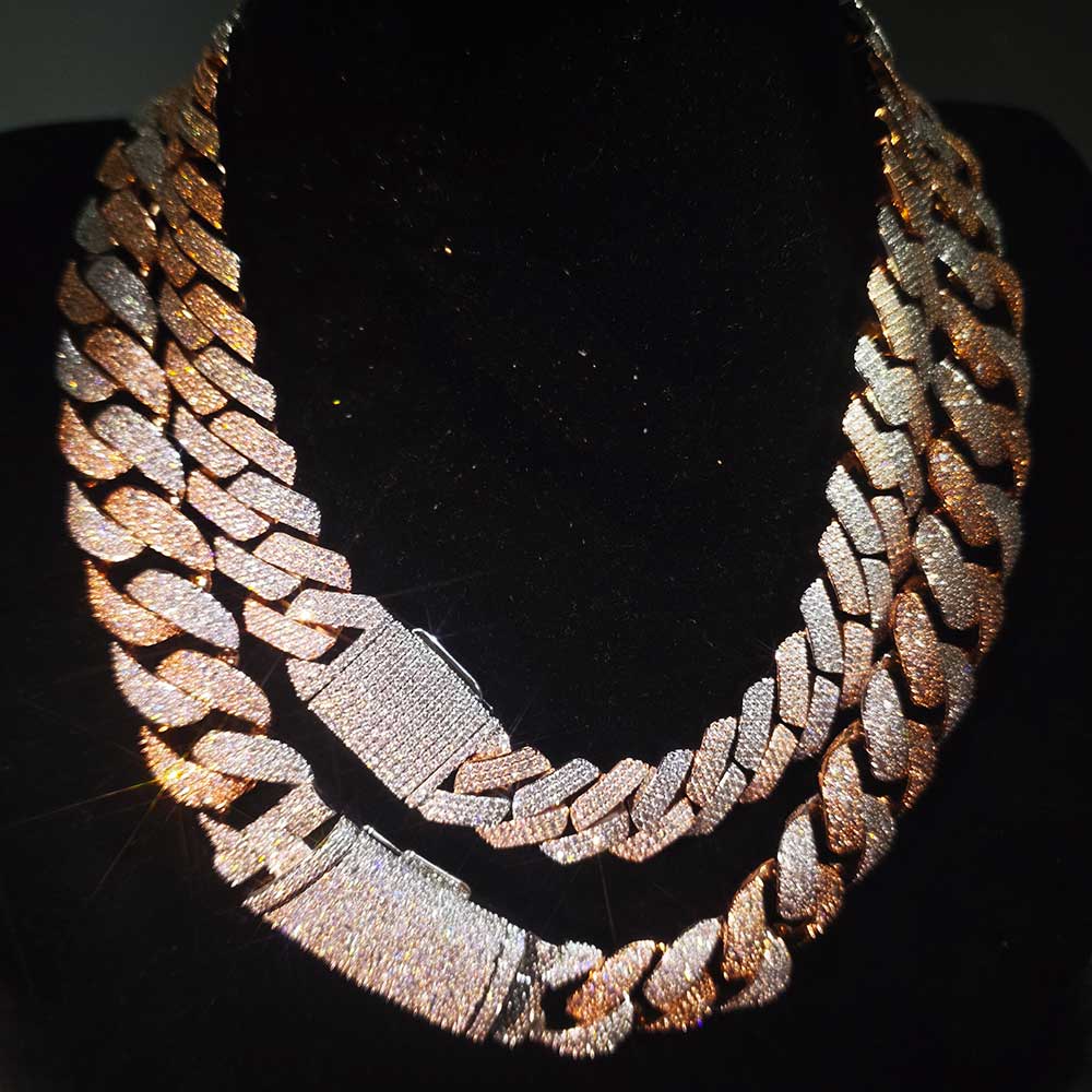 Ожерелье Nuoya Two Tone Mosaic – обзор и цена Cuban Link Chain 12Mm